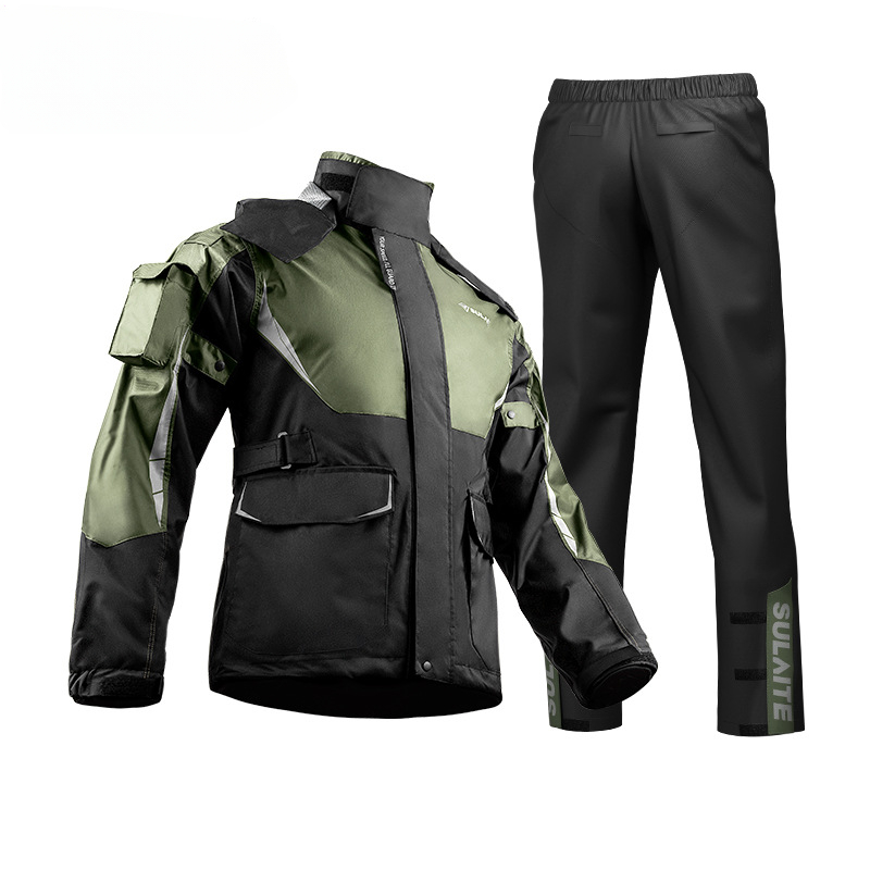 Motorcycle Gear Mens - 男性と女性のためのオートバイのライダーレインコート,レインコート,反射ライト,ライディングジャケット,パンツ