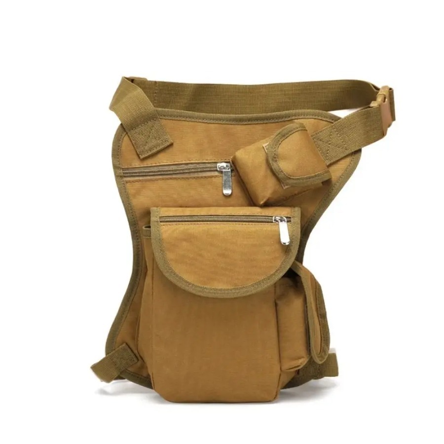 Motorcycle Gear Backpack - キャンバスウエストバッグ ファニーパック レーシング ドロップレッグバッグ オートバイ グレー迷彩