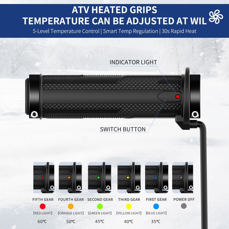 A3 ATV加熱ハンドグリップ 第4世代メモリヒーティングハ - Handlebar Grip Heated のレビューと価格